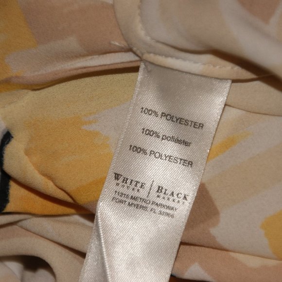 WHBM Yellow Geo Printed Surplice Dress sz 4 - Picture 8 of 11